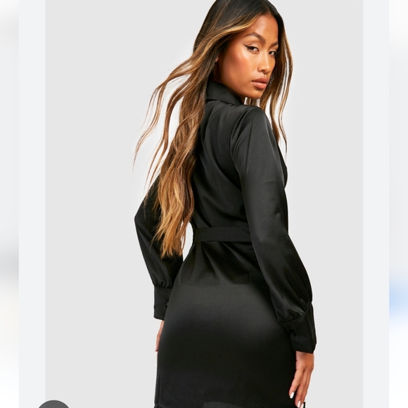 Nwt Boohoo shirt dress- 12 - Picture 1 of 9